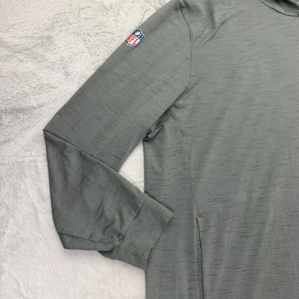 San Francisco 49ers Jacket Mens 2XL Gray Nike NFL Dri-FIT Zip Hoodie On Field
